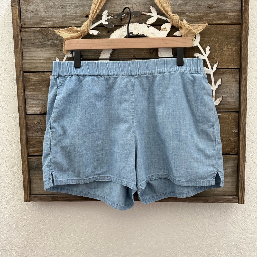 Madewell Light Blue Women's Cotton Shorts Size Large